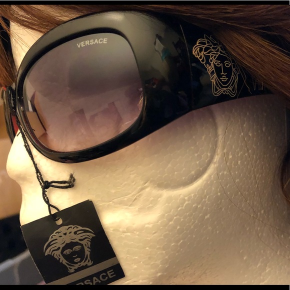 NEW RARE Vintage Versace Sunglasses Red Black WOW! - Picture 3 of 9